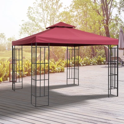 Outsunny Techo Reemplazo para Carpa 3x3 m Pabellón de Poliéster para Jardín Terraza Aire Libre Exterior - Color Crema
