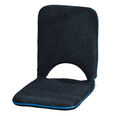 HOMCOM Sitzkissen Sitzsack Bodenkissen Stadionkissen Boden Sessel mit Lehne klappbar (Modell1/ Dunkelblau)
