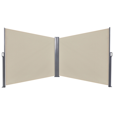 Outsunny 6m x 1.6m Pull-Out Polyester Cloth Patio Side Awning Beige