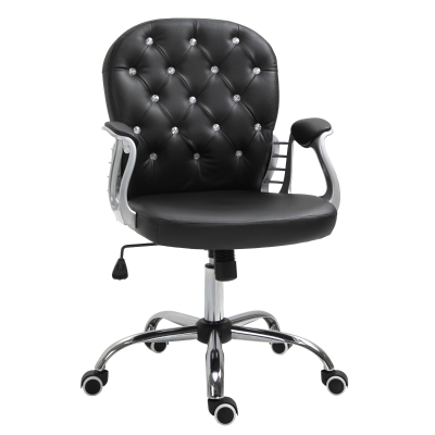 Fauteuil de bureau design contemporain revêtement PU noir