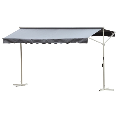 Store double pente dim. 4,50L x 3,42l x 2,50H m acier époxy blanc polyester imperméabilisé anti-UV
