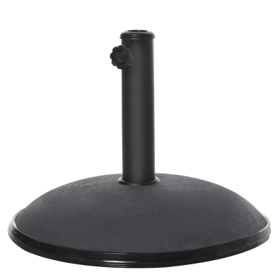 Pied de parasol rond Ø 45 x 36H cm poids net 20 Kg ciment PVC gris noir