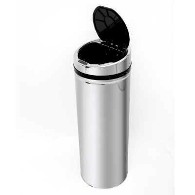HOMCOM 50L Stainless Steel Sensor Trash Can W/ Bucket-Chrome