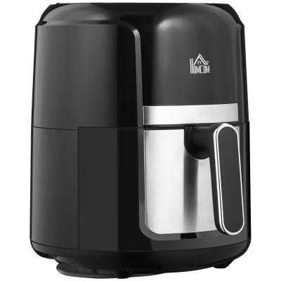 HOMCOM Air Fryer, 1300W 4L Air Fryers Oven with Rapid Air Circulation, Adjustable Temperature, Timer and Nonstick Basket for Oil Less or Low Fat Cooking, Black