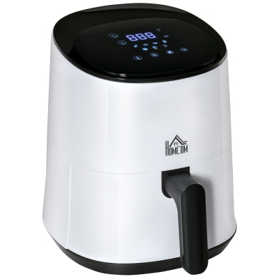HOMCOM Air Fryer 1300W 2.5L with Digital Display Timer for Oil Less and Low Fat Cooking