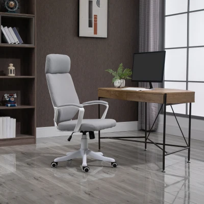 Vinsetto Sedia ufficio 63cm x 65cm x 120cm Grigio Chiaro