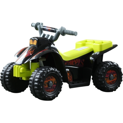 Homcom Voiture 4x4 quad électrique multifonctions 65L x 43l x 43H cm enfants +3 ans noir et jaune