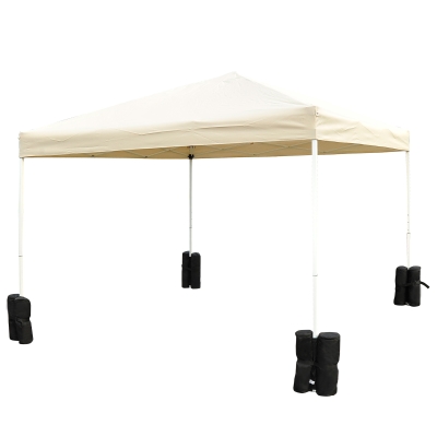 Outsunny 4 Pc Gazebo Sand Bag Weight Set-Black