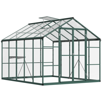 Outsunny Begehbares Gewächshaus Aluminium Transparent 308 x 248 x 226 cm