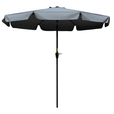 Outsunny Gartenschirm, Retro-Look, Dunkelgrau, 2,66 x 2.5 m