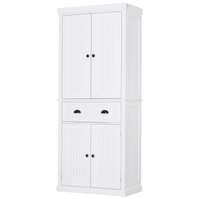 HOMCOM Kitchen Storage Cabinet, 76.2W x 40.2D x 183Hcm-White