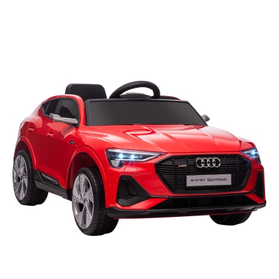 HOMCOM Kids Electric Ride-On Sports Car, 12V Two Motors Battery Powered Toy w/ Remote Control, Lights, Music, Horn - Red