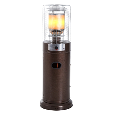 Outsunny Outdoor Gas Patio Heater Freestanding 5-11kW Metal Casing Garden Patio w/ Safety Switch Cafe Bar