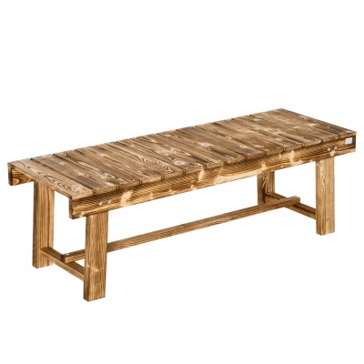 Outsunny Outdoor Garden Bench Patio Loveseat Fir Solid Wood 2 Person Water-Resist - 1.1m