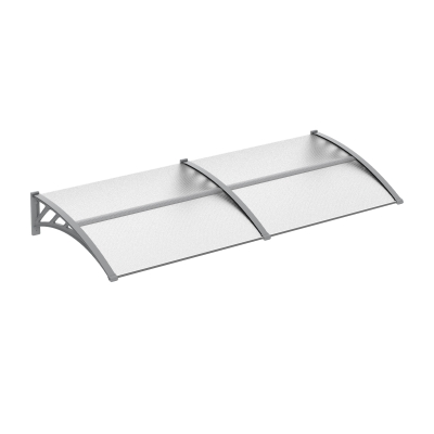 Outsunny Door Canopy Awning Outdoor Window Rain Shelter Cover for Front/Back Door Porch Clear 200 x 80cm