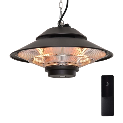 Outsunny 1500W Electric Patio Heater Hanging Heater w/ Remote Control for Outdoor Indoor