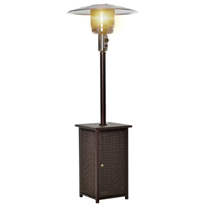 HOMCOM 12KW Free Standing Rattan Outdoor Garden Heater Brown