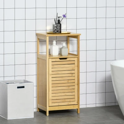 Cos de rufe din bambus, 40x30x86.5 cm, lemn natural