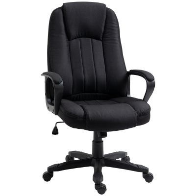 Vinsetto Poltrona da Ufficio Massaggiante ad Altezza Regolabile, 60x74x106-116cm, Nera