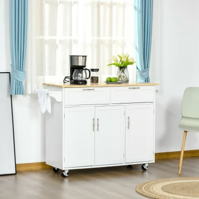 carucior bucatarie multifunctional, 121x46x91 cm, alb