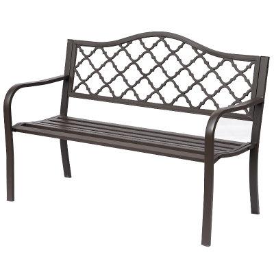 Banc 3 places de jardin style rural chic noir