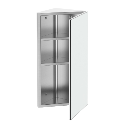 HOMCOM Armoire de Salle de Bain avec Miroir en Acier Argent