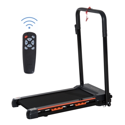 HOMCOM Cinta de Correr y Andar con Botón de Emergencia Pantalla LCD Mando a Distancia 1-6 km/h Potencia de Motor 500W Ahorra Espacio 105x56x108,5 cm Negro