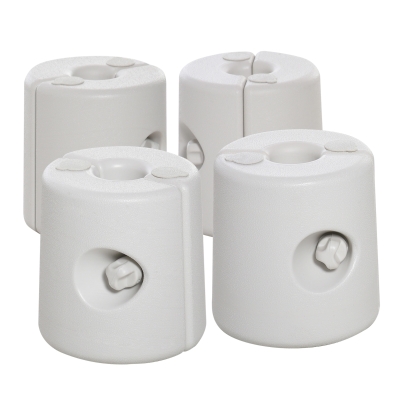 Outsunny 4 x Gewichte Pavillon Standfuß Standsicherung Partyzelt Befüllung mit Wasser/Sand PE ∅24xH25cm