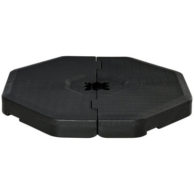 Lot de 4 poids de lestage pour parasol déporté HDPE noir