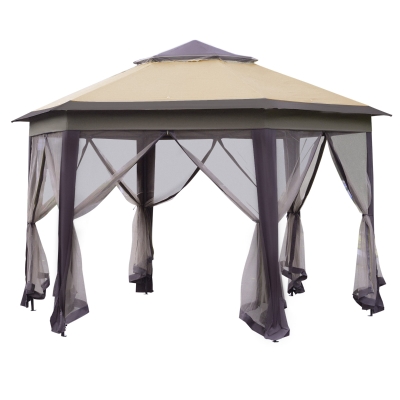 Outsunny Gartenpavillon 405 cm x 405 cm x 285 cm