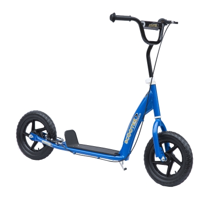 HOMCOM Teen Push Scooter Kids Children Stunt Scooter Bike Bicycle Ride On 12" EVA Tyres, Blue