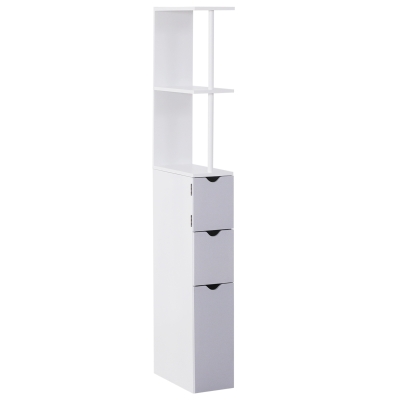 HOMCOM Bathroom Storage Cupboard,15Wx31.5Dx34H cm-White