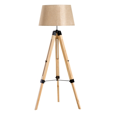 Homcom Lampa de Sol Design cu Trepied in Lemn Inaltime Reglabila, Bej