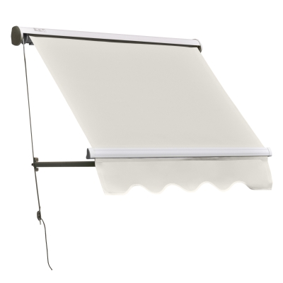 Outsunny perdea soare, rulou exterior, aluminiu, 70 x 120 cm, bej