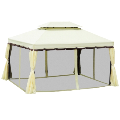 Outsunny Gartenpavillon Pavillon 390 cm x 290 cm x 270 cm