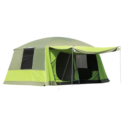 Outsunny Tenda da Campeggio con Veranda 8 Persone 410 × 310 × 225cm