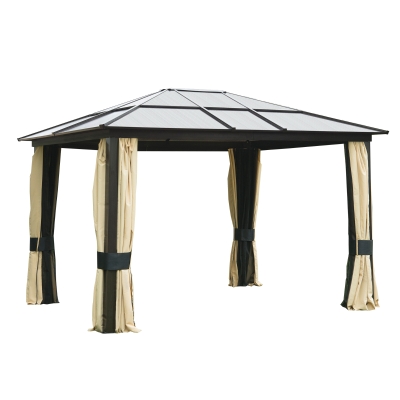 Outsunny Pavillon Polycarbonat 3,6 x 3 m