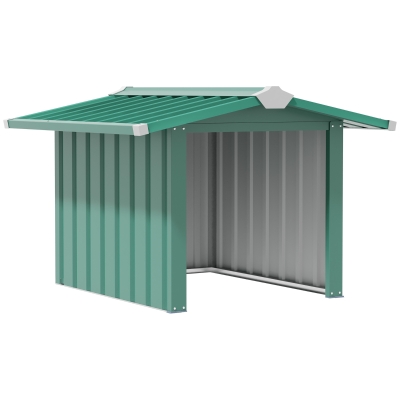 Outsunny Garage für Mähroboter, Metall, Grün, 88 x 87 x 60 cm