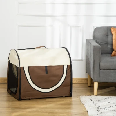 Geanta Transport Animale de Companie 70x51x59cm Cafea Crem