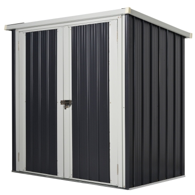 Outsunny Abri de jardin - remise pour outils - abri vélo - tôle acier noir blanc