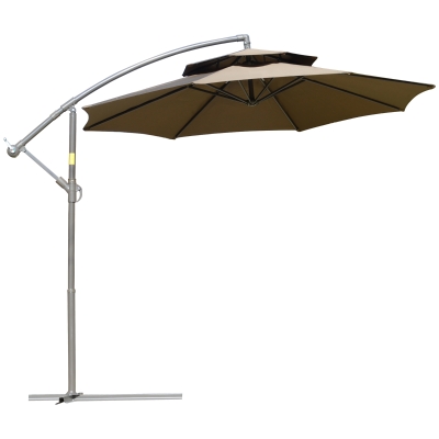 Parasol déporté octogonal inclinable Ø 2,65 x 2,45H m