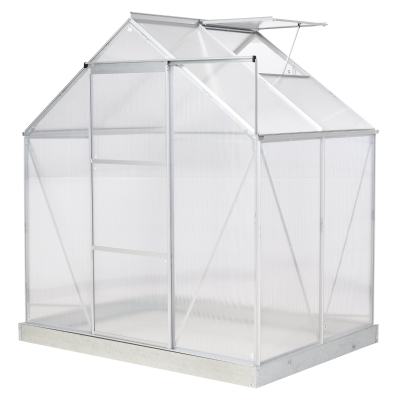 Outsunny Aluminium Gewächshaus 193 cm x 126 cm x 205 cm