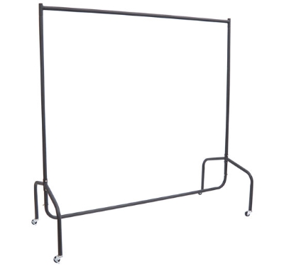 Homcom Portant Tringle à Vêtements en Acier Noir 123 x 33 x 6 cm