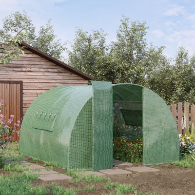 Outsunny Walk-in Polytunnel Greenhouse 4x3x2m