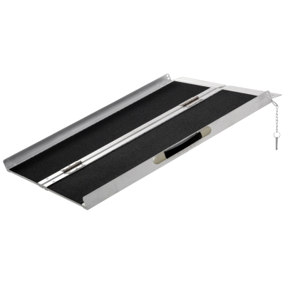 HOMCOM® Rollstuhlrampe Auffahrrampe für Rollstühle Rollatoren Faltbar Aluminium PVC