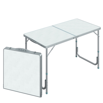 Outsunny® Campingtisch klappbar Koffertisch höhenverstellbar 120x60cm