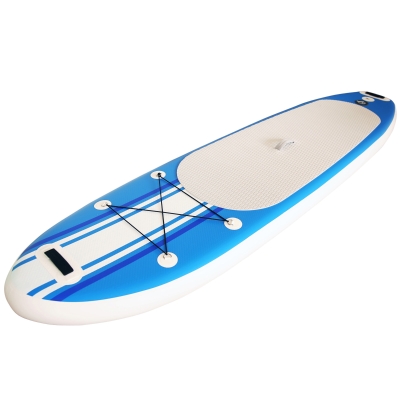 HomCom® Tabla de Paddle Surf Hinchable con Remo Ajustable y Bomba 305x76x15cm con 3 Aletas Kit de Reparación Bolsa de Transporte Ideal para Principiantes