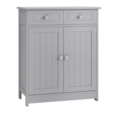 kleankin 75x60cm Freestanding Bathroom Storage Cabinet Unit w/ 2 Drawers Cupboard