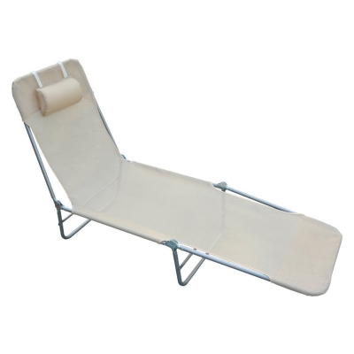 Outsunny Sonnenliege Gartenliege Relaxliege Bäderliege Zweibeinliege 4 Farben (Creme)
