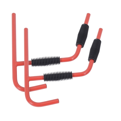 HOMCOM Canoe/Kayak Aluminum Wall Mount Hangers-Red
